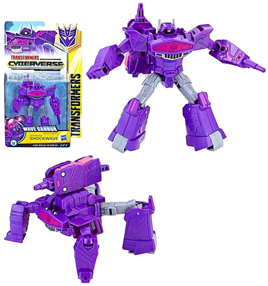 Cyberverse Shockwave Decepticon Transformer Action Figure 4.5"
