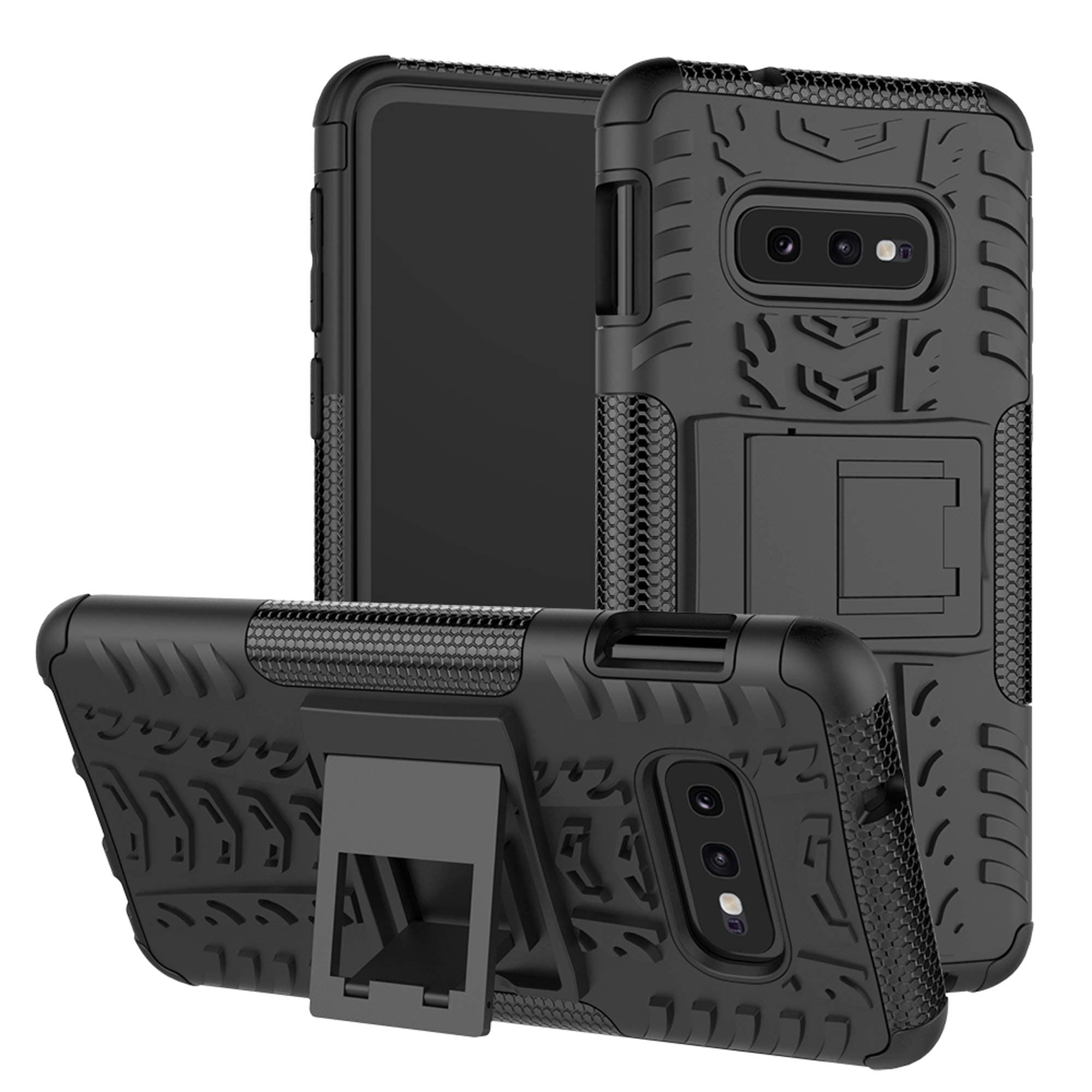 Labanema Case for Galaxy S10e, Heavy Duty Shock Proof Rugged Cover Dual Layer Armor Combo Protective Hard Case Cover for Samsung Galaxy S10e / S10 Lite Smartphone - Black
