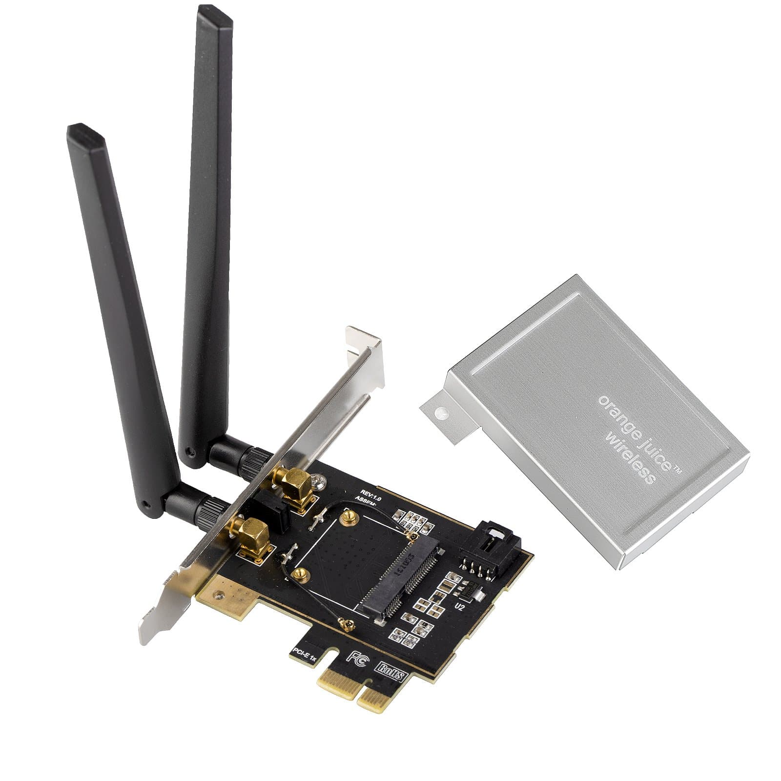 Half Size PCI-e to PCI Express X1 Converter Desktop Computer WiFi Bluetooth Wireless Card Network Adapter by Orange Juice Technology