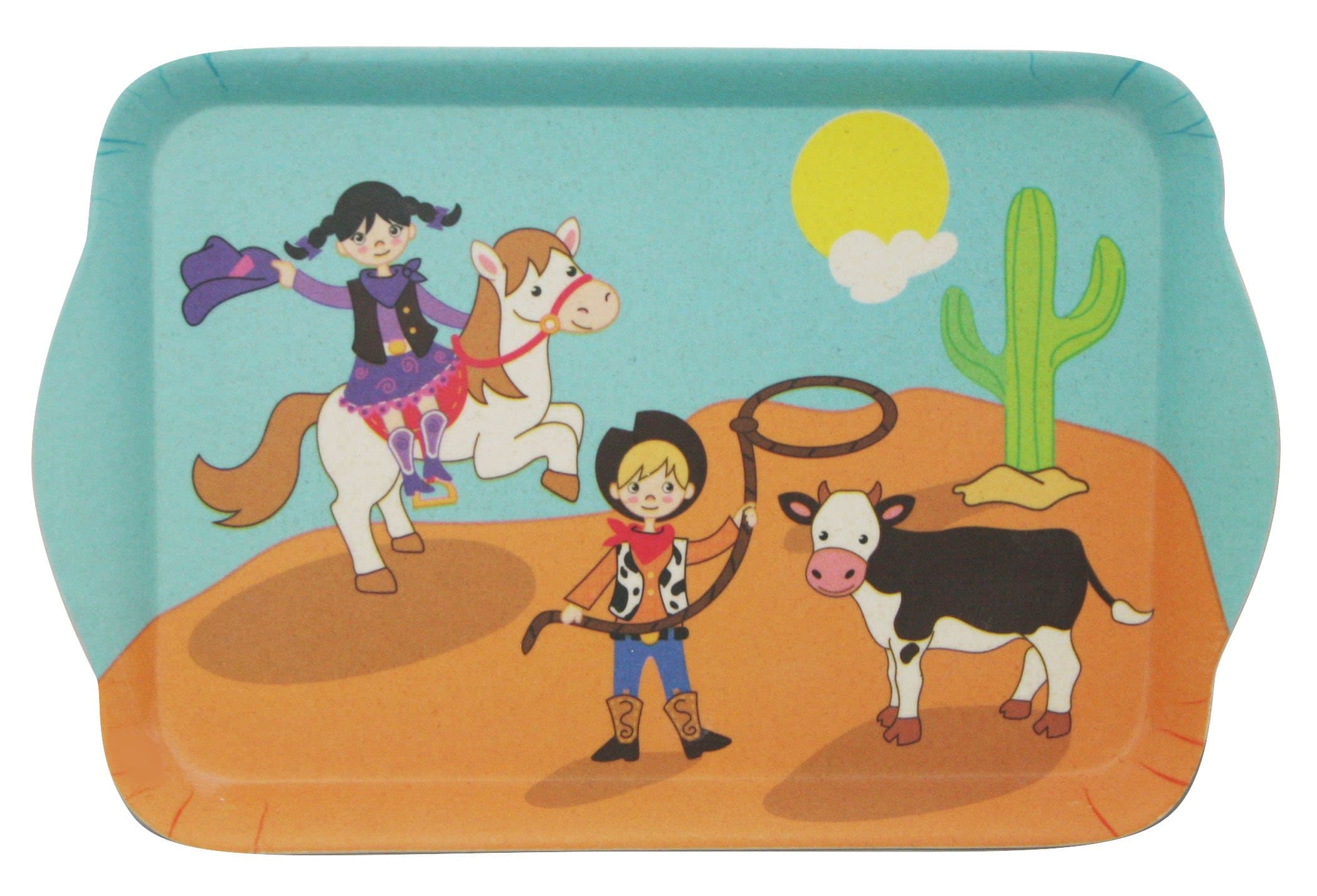 EcoBamboo Ware 2 Piece Tray, Western, 8.25"