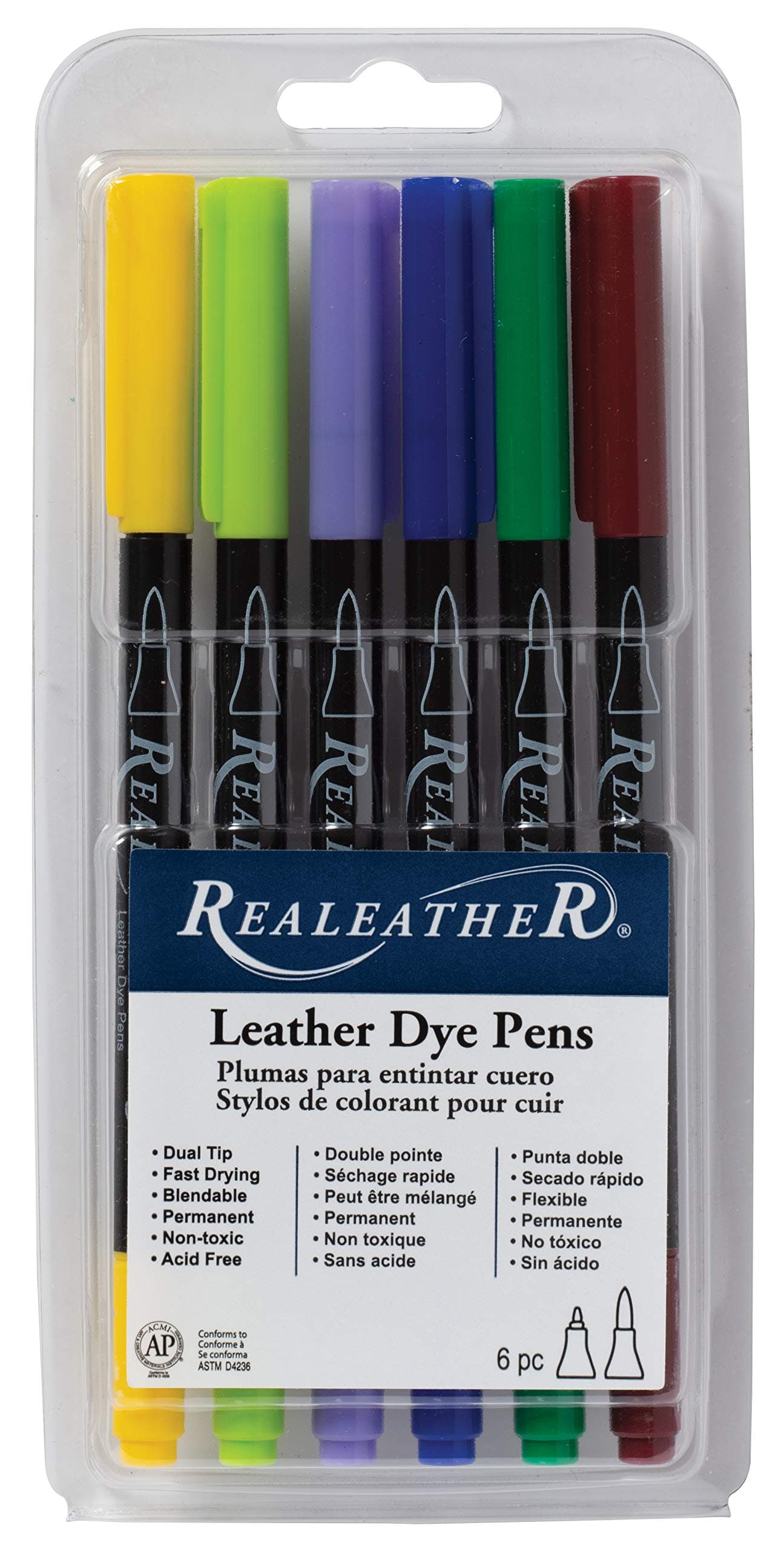 Leather Dye Pens, Landscape, 6-Pack