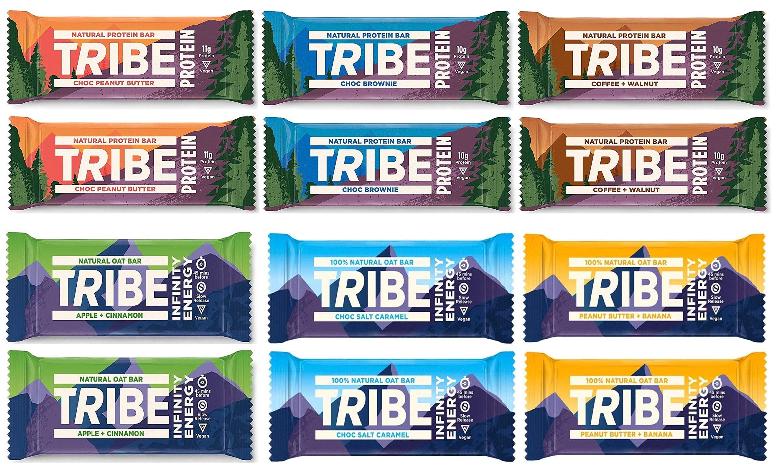 Tribe Infinity Protein & Energy Bars Mixed Case 12 x Bars
