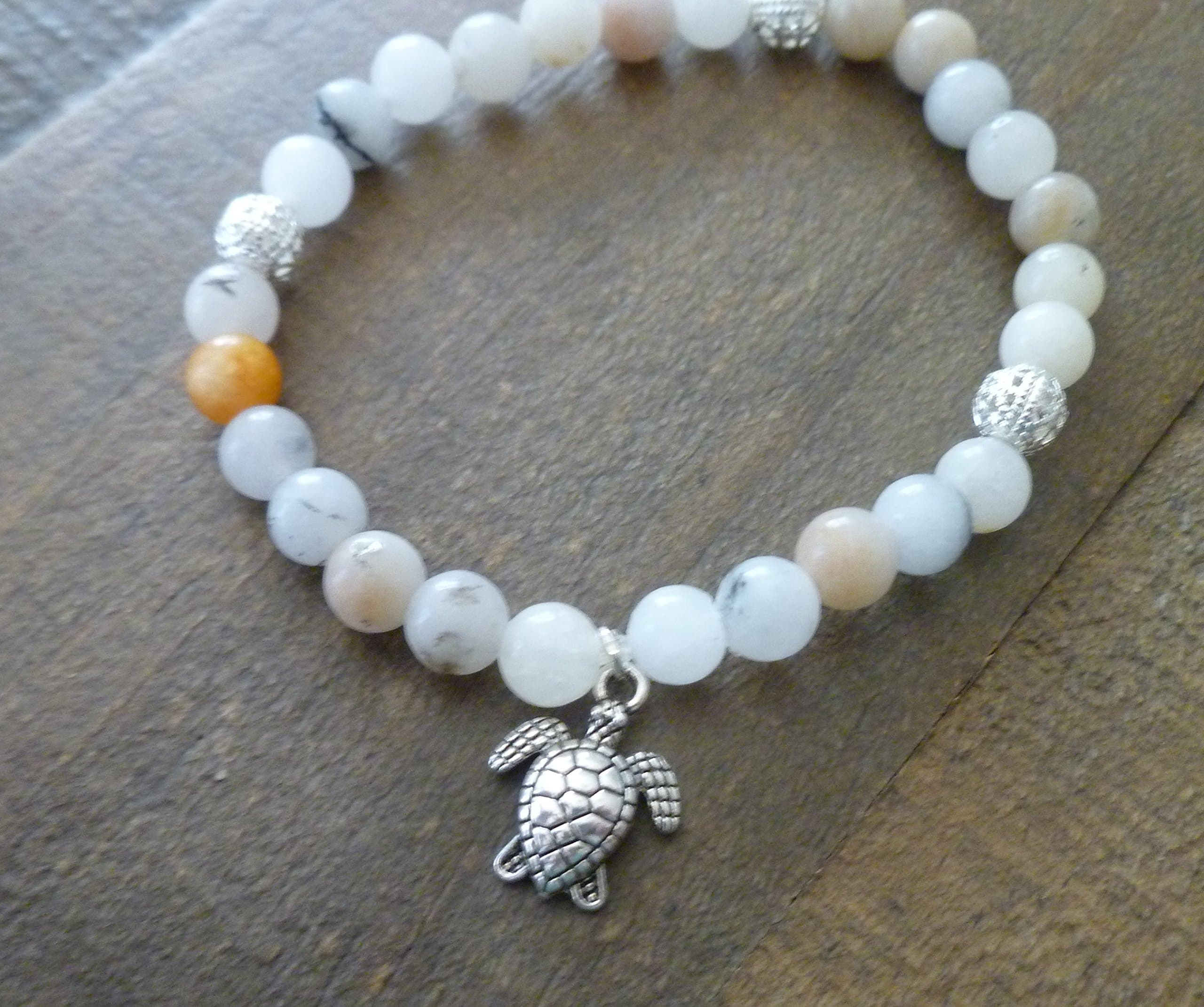 Turtle fertility charm quartz bracelet