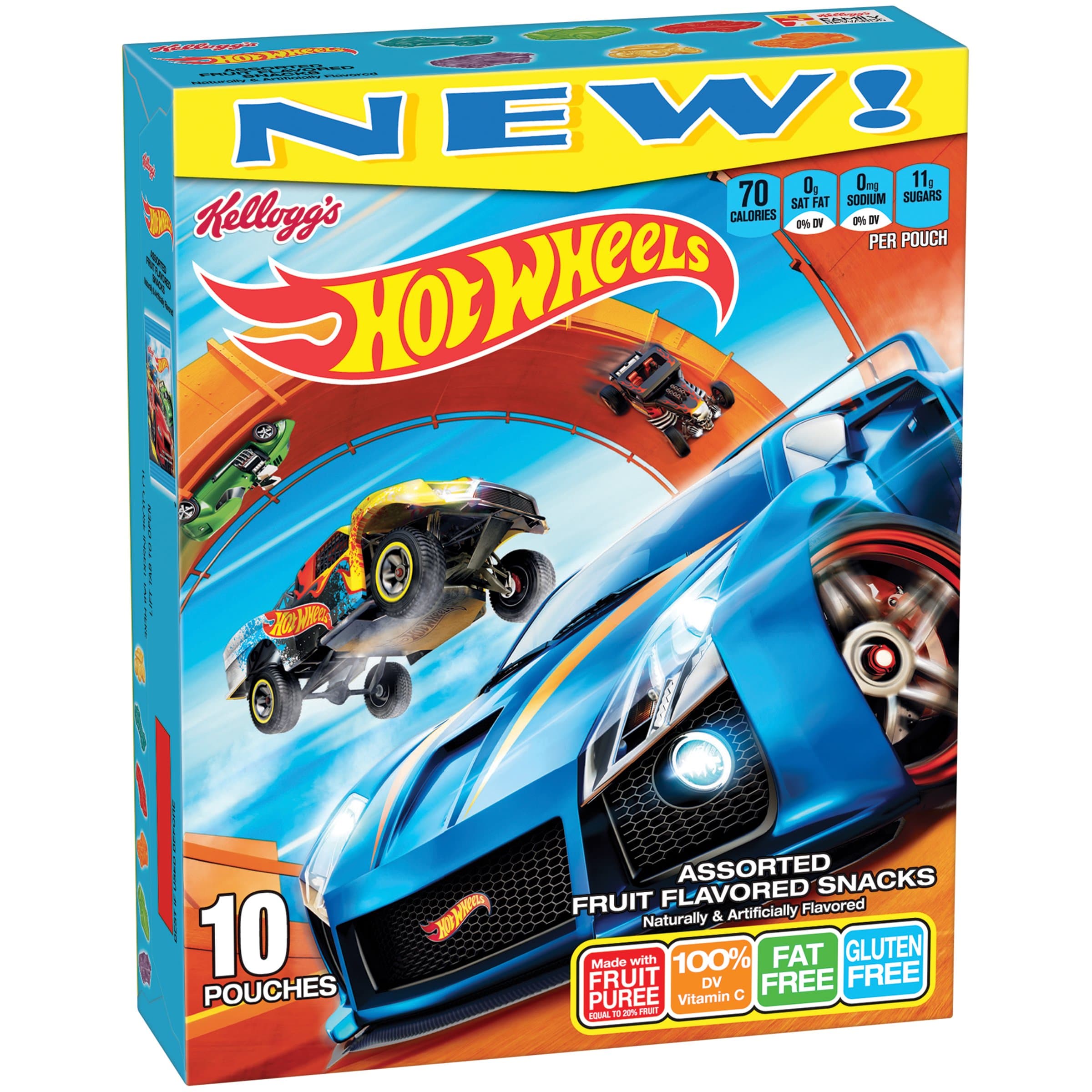 Hot Wheels Fruit Flavored Snacks, 10 Count