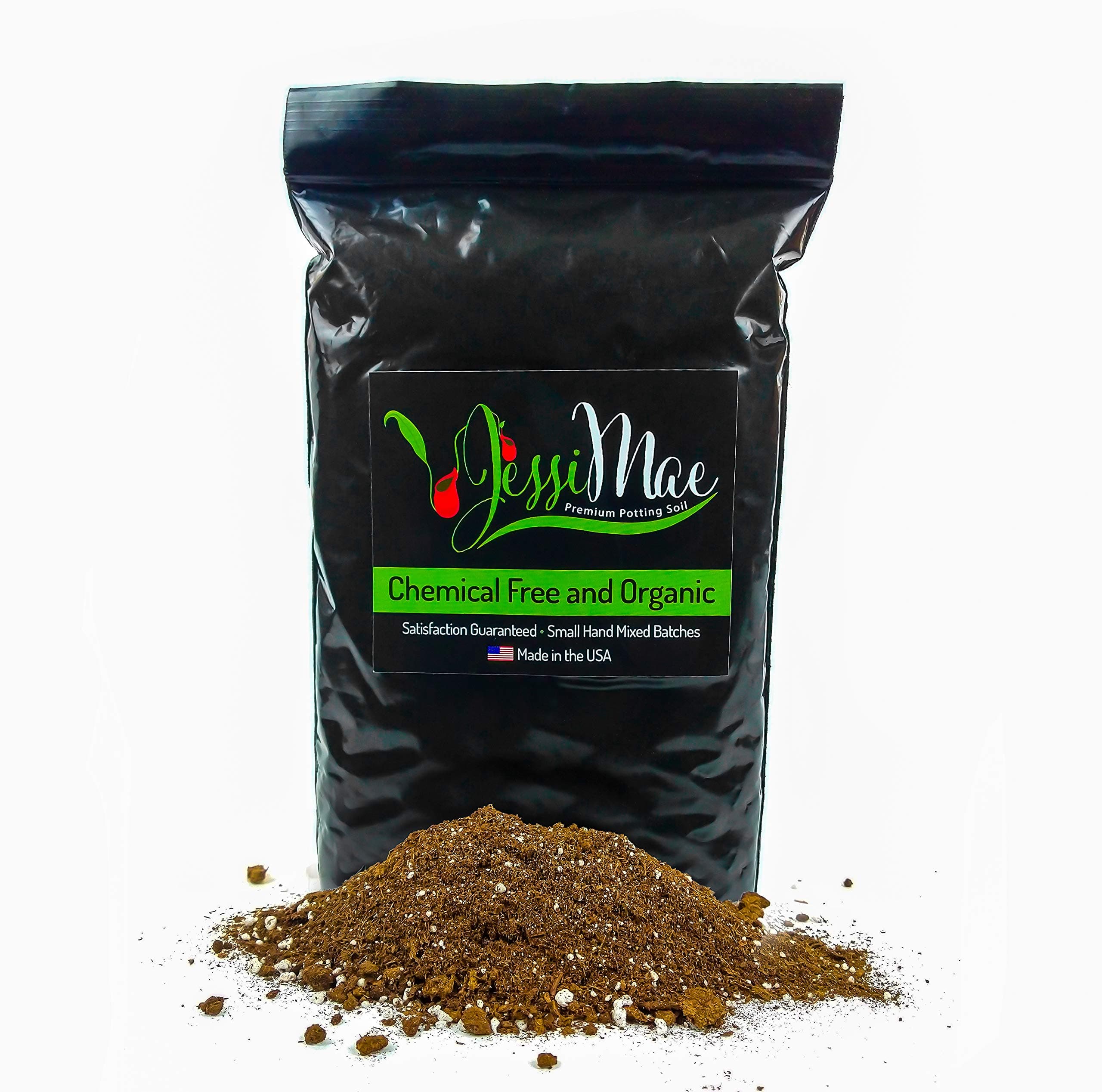 Organic Cactus and Succulent Soil – Small Batch Hand-Mixed Potting Soil for Indoor Plants – pH Balanced for Carnivorous Plants Including Venus Fly Trap, Pitcher Plant and Sundews (2 Quarts)