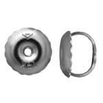 14K White Gold Threaded Screw on Screw off Replacement Earring Back- Post Size .036- 1 Single Piece