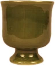 Reusable Classic Cone Style Ceramic Ice Cream Cup/ice Cream Set Bowl Microwave Safe Pudding/Desert/Sweet Dish Serving Cups (Olive Green)