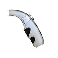 Butane Lighter Torch Curved Outlet Slide Switch 4.5" with Free Bakebros Silicone Container and Sticker