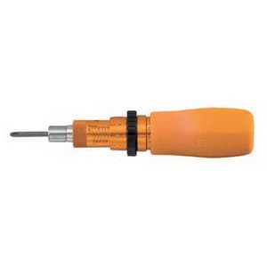 Tohnichi Torque Screwdriver, 6-22 Lbf/In, 1/4"F Hex Drive