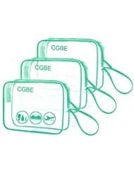 CGBE TSA Approved Toiletry Bag With Handle Quart Size Travel Bags For Toiletries Carry On Cosmetic Makeup Pouch For Men and Women 3 PCS (Hulan-3)