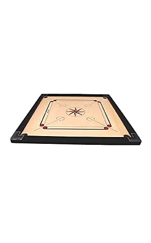 Carrom Board 22 Inch With Combo Full Size Carrom Free Coin&Stricker,Powder (Brown), Adult