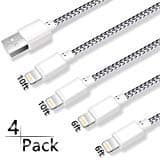 GPLAN 4 Pack Charger Cable (6FT,6FT,10FT,10FT) Nylon Braided USB Charging Cord Compatible for iPhone X/8/8 Plus/7/7 Plus/6/6S/5/5S/SE iPad iPod AirPods Nano Fast Charging or Data Syncing
