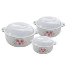 Joyo Plastics Microwave Cook N Serve 5 Pcs Set(700ml, 1100ml, 1500ml)(3 Bowls,2 Spoons)