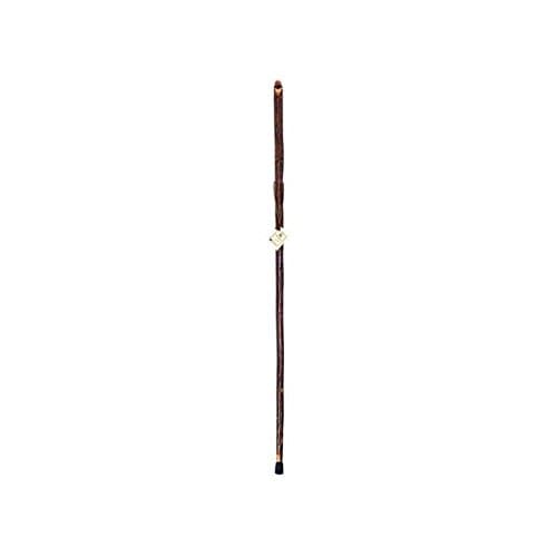 54" Hickory Walking Stick with Carved Whistle