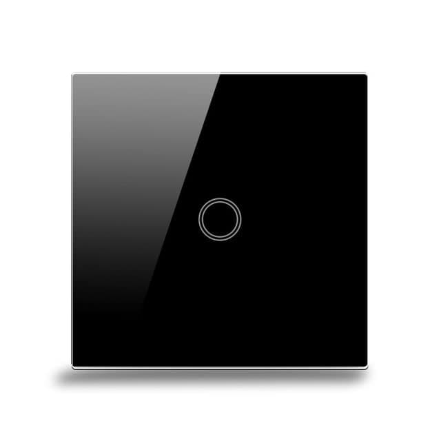 EU Touch Switch 433Mhz Wireless RF Remote Control Switch AC 110V 220V 10Amp RF Relay Receiver Transmitter for LED/Light - (Color: Black 1 way)