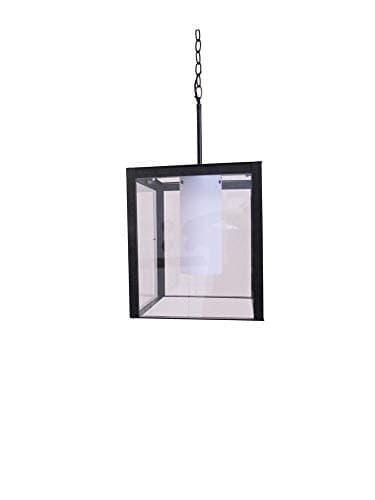 Whitfield Lighting CH651-11BK Mandy - One Light Pendant, Black Finish with Clear Glass