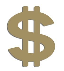 Dollar Sign Tanning Bed Stickers 50 Pack