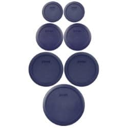 Pyrex 7202-PC, 7200-PC, 7201-PC, 7402-PC Dark Blue 7pc Storage Lid Set