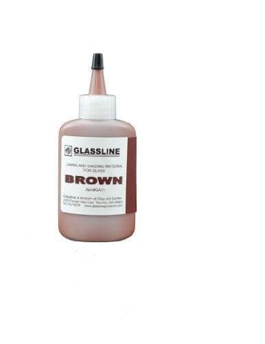 Brown GLASSLINE FUSING PAINT PEN 2 oz Bottle