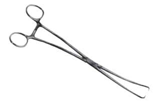 Duplay Tenaculum Forceps 10" Curved German