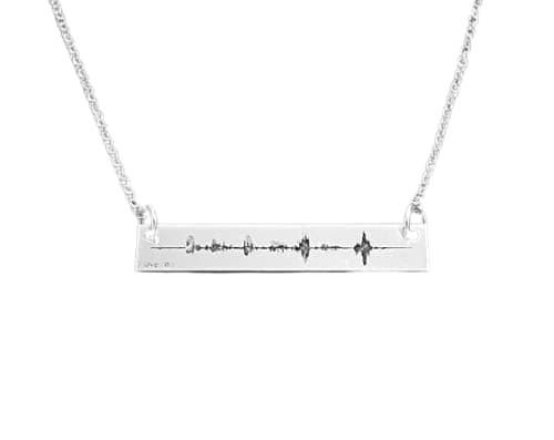 Sound Wave Necklace - A Personalized Waveform Necklace Using Your Own Voice As The Waveform