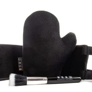 3 piece fake tan accessory kit. Tanning mitt, back applicator and tanning brush. Best self tan gift set.