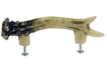 Deer Antler Drawer Handle Pull, 2pc Set, 5.5", Lodge Cabin Decor