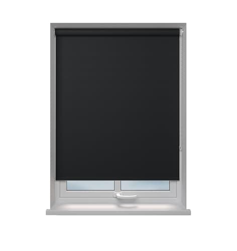 Home In Style 4U Roller blinds Thermal Blackout Roller blind - Trimmable UV Protection Child Safe Home Office Window Blinds Room Darkening Shades Black Blind 210cm wide x 210cm drop