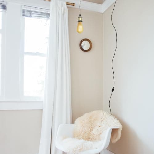 Pendant Light Ceiling Lighting Fitting,1 Pack Industrial Pendant Light Fitting with 4.5m Cable, Iron Hanging Lamps with E27 Lamp Holder for Kitchen Bedroom, Bronze-TB0117