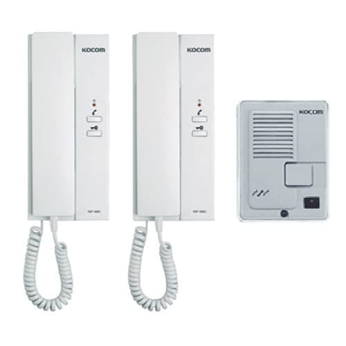 KOCOM Audio Door Phone KDP-602AD - Intercom System with Twin Door Unlock Feature - Secure and Convenient Access Control for Home, Flat, Office