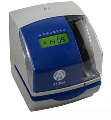 AT-3500 Heavy Duty Multifunction Time Clock and Time/Date/Number Stamp Blue/Beige