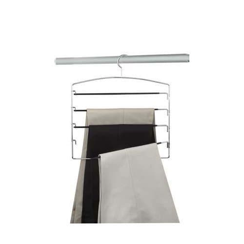 Simplify 5 Tier Swing Arm Slack Rack Clothes Hanger, Chrome