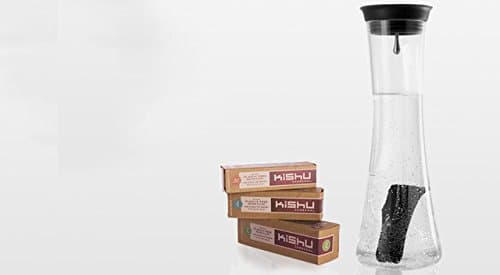 Kishu Charcoal - Water Filter for Pitchers - 2 Half Pieces. The ONLY Certified, Tested Activated Charcoal Pre-Boiled & Ready to Use!