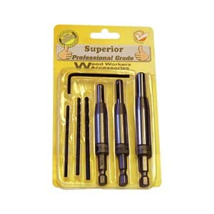 Kaufhof QS-H-09 Hinge Bit Set 3pc Set of VIX Bits with Hex Shanks