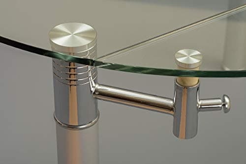 Torino Round Glass Extending Dining Table 6 Seater Drop Leaf Dining Table Extendable