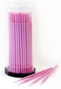 S M L Size for Choose Disposable Micro Brushes Cotton Swab Applicators Tube for Eyelash Extension Glue Removal Lashes Graft Tools (S (1.0mm Head))