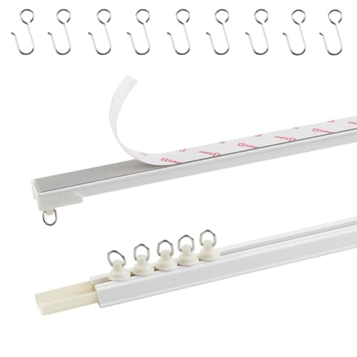 TYRON Self Adhesive Curtain Rail, Ceiling or Wall Bracket, Room Divider, Self-Adhesive Curtain Rod, No Drilling, Screws or Tools, Curtain Hangers, No Damage (320 cm)