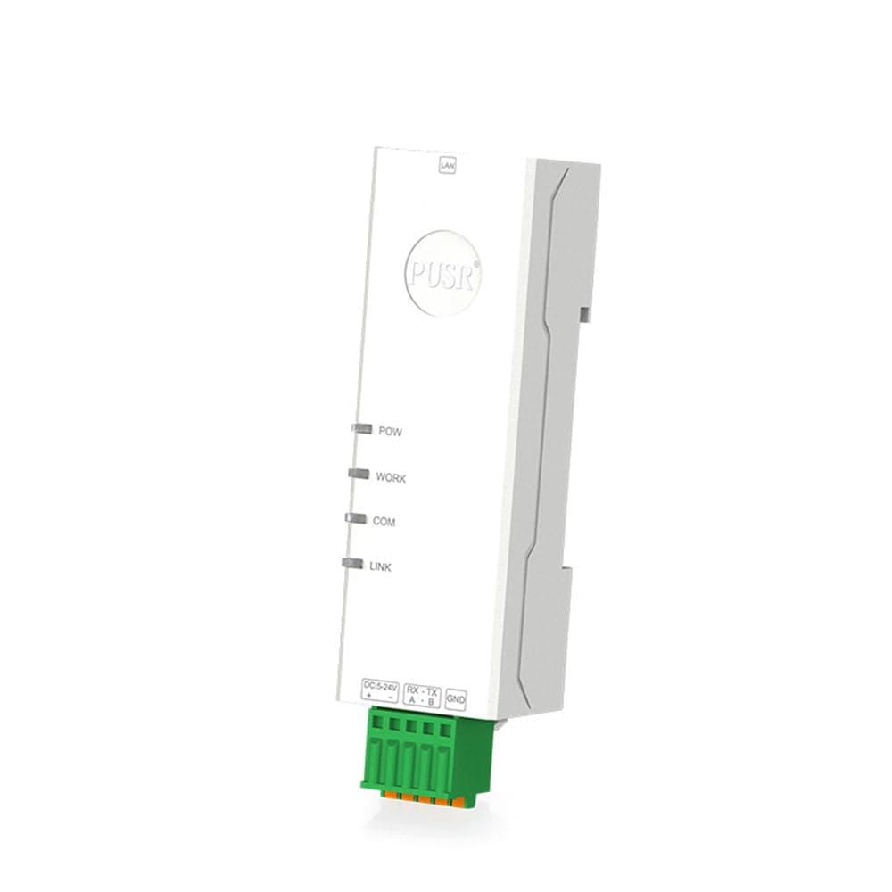 PUSR Din Rail Small Size RS232 to Ethernet Converter Serial Device Server Modbus Gateway Supports Modbus RTU to Modbus TCP Mqtt Edge Computing USR-DR132