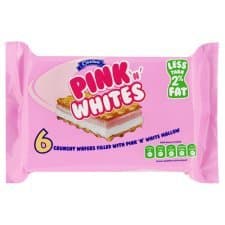 Caxton Pink And White Wafers 6 Pack x 4