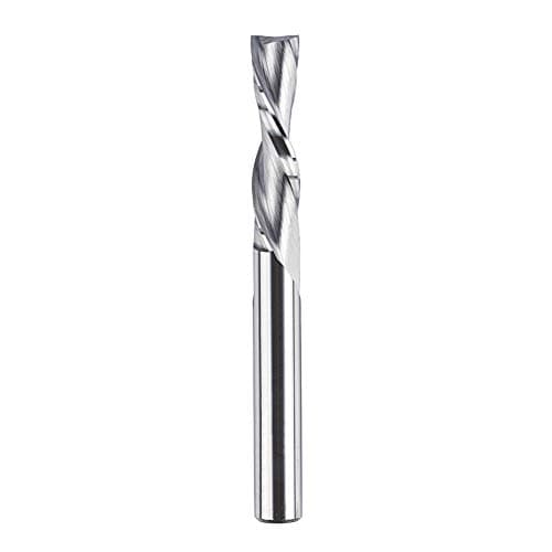 8 mm Shank Down Cut Spiral Router Bit, 8 mm Cutting Diameter, 32 mm Cutting Length, Solid Carbide End Mill, 75 mm Total Length for Wood Carving