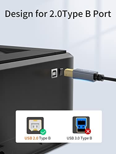 CableCreation USB C to USB B 15FT Printer Cable for MacBook Pro, Air, MIDI Cable for Yamaha, Casio Digital Piano, DJ Controller, 4.5M Space Grey