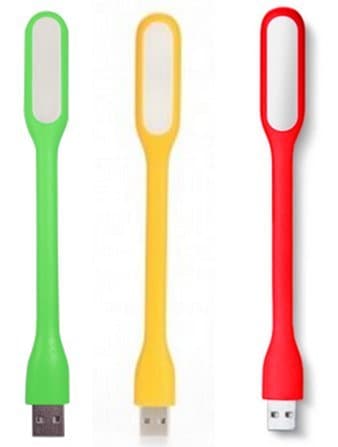 (3 Pack) Mini USB LED Light Adjust Angle Portable Flexible Led Lamp With USB for Powerbank PC Laptop Notebook Computer Keyboard, Perfect for Reading/Studying/Relaxation/Bedtime (Green+Yellow+Red)