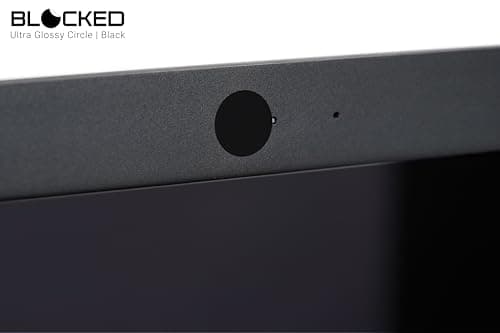 BLOCKED Webcam/Camera Vinyl Covers | 57 Low-Tack Reusable Webcam Sticker | 3-Sizes | Black