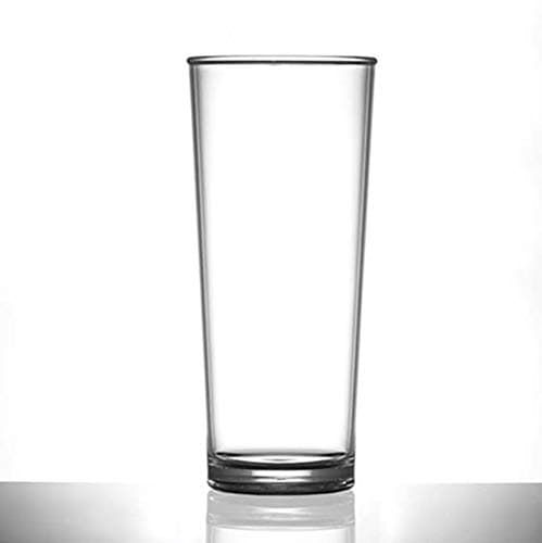 Virtually Unbreakable Polycarbonate Straight Plastic Pint Glass (Pack of 4)