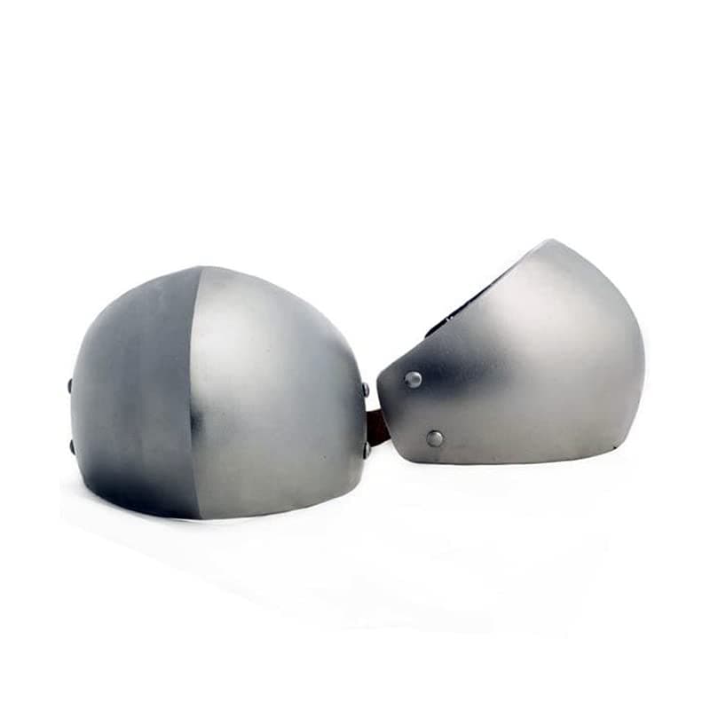 Medieval Elbow Guard Steel Combat Elbow Cops Pair Silver Armor LARP Fantasy Armour Halloween Costume