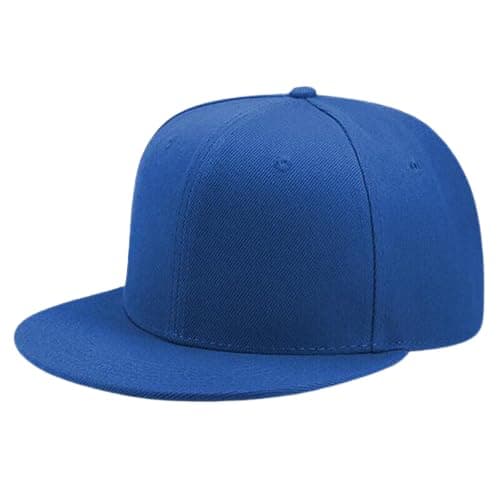 Classic Snapback Hat Cap Hip Hop Style Flat Bill Blank Solid Color Adjustable Size