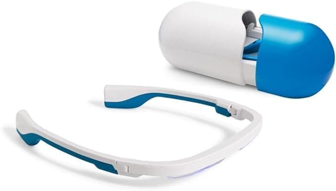 AYO: Premium Blue Light Therapy Glasses | Sleep Better, Boost Energy, Improve Mood | Portable Light Therapy Lamp | Circadian Rhythm Disruptions Linked to Sleep Problems, Winter Blues, Low Energy