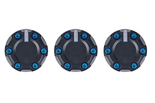AJT DESIGN Climate Knobs (05-15 Tacoma) Black/Blue Screws (4)
