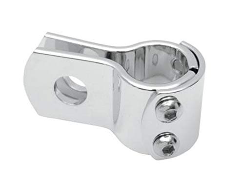 Chrome 3 Piece Clamp for Footpeg/Spot Light/Highway Bars (7/8" (22mm))
