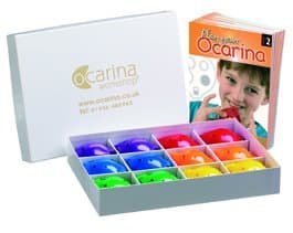 Ocarina Rainbow Box 'Moving On' – includes 12 x Plastic OCARINAS (4-hole) and 'Moving On' music x 12